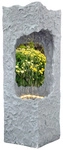 GRANIMEX Wassers&auml;ule &raquo;Corso&laquo;, granitfarben, inkl. Pumpe, Polyresin - grau