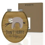 SCH&Uuml;TTE WC-Sitz &raquo;DONT HURRY&laquo;, MDF, oval, mit Softclose-Funktion - bunt