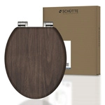 SCH&Uuml;TTE WC-Sitz &raquo;DARK WOOD&laquo;, MDF, oval, mit Softclose-Funktion - braun