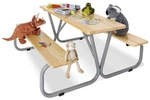 Pinolino Kindersitzgarnitur, BxHxL: 110 x 53 x 110 cm, kiefer/grau - beige