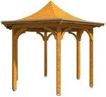 SKANHOLZ Pavillon &raquo;Versailles&laquo;, Zeltdach, sechseckig, BxHxT: 418 x 332 x 360 cm -
