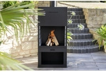 Westmann Gartenkamin, BxHxT: 70 x 229 x 41 cm - schwarz