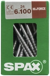 SPAX Holzbauschraube, 6 mm, Stahl, 24 Stk., HI.FORCE 6X100 L - silberfarben