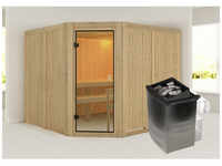 KARIBU Sauna »Ystad «, inkl. Saunaofen mit integrierter Steuerung, für 5...