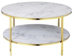 SalesFever Couchtisch, BxH: 80 x 45 cm, Metall/Glas - weiss
