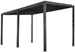 FLORAWORLD Terrassen&uuml;berdachung, Breite: 400 cm, Dach: aluminium, anthrazit - grau