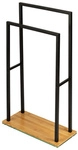 WENKO Handtuchst&auml;nder &raquo;Bambusa&laquo;, BxH: 46 x 20, Metall, schwarz/natur