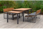 MERXX Gartenm&ouml;belset &raquo;Milos&laquo;, f&uuml;r 12 Personen, BxHxT: 145 x 76,5 x 55 cm,