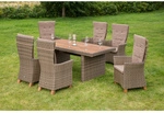 MERXX Gartenm&ouml;belset &raquo;Toskana&laquo;, 6 Sitzpl&auml;tze, Stahl/Kunststoff/Akazienholz -