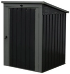 Westmann M&uuml;lltonnenbox, aus Stahlblech, 104x134x101cm (BxHxT), 240 Liter - grau