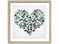 Pro Art Gerahmtes Bild »Eucalyptus Heart«, Rahmen: Holzwerkstoff, natur - bunt
