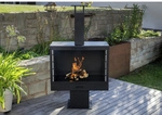 Westmann Grillkamin, BxHxT: 90 x 160 x 41 cm - schwarz