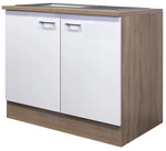 Flex-Well Sp&uuml;lenunterschrank &raquo;Samoa&laquo;, Sonoma Eichefarben / wei&szlig; - weiss