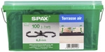 SPAX Abstandhalter f&uuml;r Dielen, Air 6,5, LxBxH: 9 x 2,8 x 0,4 cm, Schwarz, Kunststoff