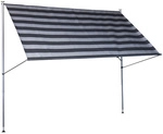 ANGERER FREIZEITM&Ouml;BEL Klemmmarkise, BxT: 400 x 170 cm, taupe - grau