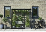 HALLS Gew&auml;chshaus &raquo;Qube Lean-to 2&laquo;, 1,2 m&sup2;, schwarz, 3 mm Sicherheitsglas
