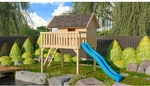 KARIBU Spielturm, BxHxT: 198 x 329,5 x 243 cm, natur - braun
