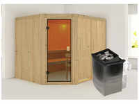 KARIBU Sauna »Horna «, inkl. Saunaofen mit integrierter Steuerung, für 5 Personen
