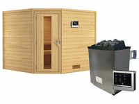 KARIBU Sauna »Leona«, inkl. 9 kW Saunaofen mit externer Steuerung, für 4 Personen