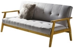 SalesFever Schlafsofa, Breite: 190 cm, hellgrau