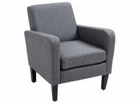 HOMCOM Sessel, Breite: 66 cm, inklusive Auflagen - grau