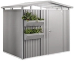 BIOHORT Blumenkasten &raquo;FloraBoard&laquo;, BxH: 82 x 188 cm, quarzgrau, Stahlblech