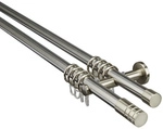 GARDINIA Gardinenstangen-Set &raquo;Zylinder&laquo;, L&auml;nge 1600 mm, &Oslash; 20 mm, Metall -