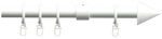 LIEDECO Stilgarnitur &raquo;Kegel&laquo;, L&auml;nge 1600 mm, &Oslash; 20 mm, Metall/Kunststoff -...