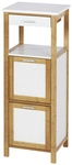 WENKO Regal, BxHxL: 34 x 89 x 30 cm, bambus/mitteldichte Faserplatte(MDF),