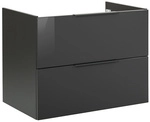FACKELMANN Waschtischunterschrank &raquo;LUNA&laquo;, Anthrazit, 2 Schubladen, BxHxT: 80 x 60,2