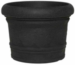 SIENA GARDEN Pflanzgef&auml;&szlig; &raquo;Norah&laquo;, Kunststoff, anthrazit, rund - grau