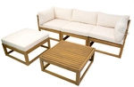 BELLAVISTA Sitzgruppe &raquo;Karmoy&laquo;, 4 Sitzpl&auml;tze, Akazienholz - braun