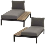 SIENA GARDEN Loungeset &raquo;Alvida&laquo;, 2er-Set, Aluminium - grau