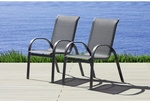 MERXX Stapelsessel &raquo;Amalfi&laquo;, Aluminium/Textil, BxHxT: 56 x 97 x 76 cm - grau