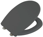 WENKO WC-Sitz &raquo;Vorno neo&laquo;, Breite: 370 mm, oval, Duroplast - grau