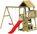 WENDITOYS Kletterspielturm &raquo;Flamingo&laquo;, BxHxT: 340 x 270 x 340 cm, natur - braun