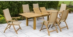 MERXX Gartenm&ouml;belset &raquo;Capri&laquo;, 6 Sitzpl&auml;tze, Akazienholz/Kunststoff - beige
