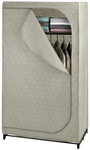 WENKO Kleiderschrank, BxHxT: 90 x 160 x 50 cm, Polypropylen/Stahl, taupe/mehrfarbig