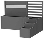 BIOHORT Blumenkasten &raquo;DaVinci&laquo;, BxHxT: 250 x 168 x 201 cm, Metall - grau