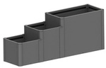 BIOHORT Blumenkasten &raquo;DaVinci&laquo;, BxHxT: 250 x 77 x 59 cm, Metall - grau