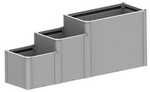 BIOHORT Blumenkasten &raquo;DaVinci&laquo;, BxHxT: 250 x 77 x 59 cm, Metall - silberfarben