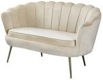 SalesFever Muschelsofa, H&ouml;he: 78 cm, beige/goldfarben