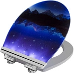 CORNAT WC-Sitz &raquo;LED&laquo;, MDF, Reversed Edge, mit Softclose-Funktion - blau
