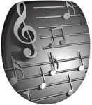 Sanilo WC-Sitz &raquo;Musical Notes&laquo;, mit Absenkautomatik Musical Note, Grau, Oval