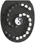 Sanilo WC-Sitz &raquo;Yin Yang&laquo;, Absenkautomatik & Schnellverschluss, Holz - schwarz