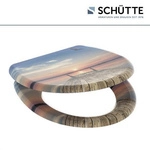SCH&Uuml;TTE WC-Sitz, mit Absenkautomatik/Schnellverschluss, oval, Duroplast - bunt