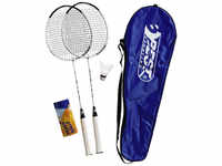 BEST SPORTING Badminton-Set 200 XT, 2 Schläger 3 Federbälle Inkl.Tragetasche...