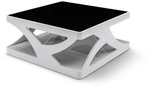 SalesFever Couchtisch, BxH: 90 x 38 cm, Mitteldichte Faserplattte/Glas - weiss