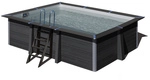 GRE Pool &raquo;Avantgarde&laquo;, BxHxL: 326 x 124 x 466 cm, 13400 l - grau
