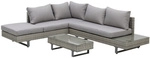 Outsunny Gartenm&ouml;belset, 4 Sitzpl&auml;tze, Stahl/PE/Polyester/Baumwolle - grau